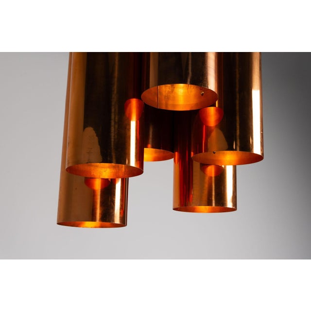 Chandelier in Copper from Fog & Mørup, Denmark, 1960s For Sale - Image 9 of 18