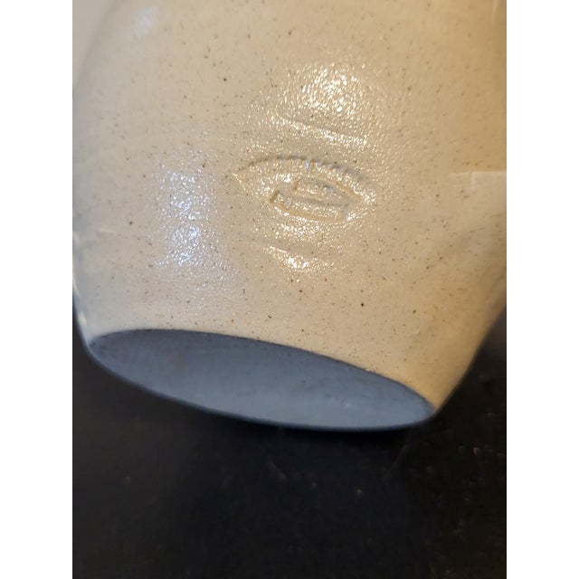 1970s Williamsburg Pottery Salt Glaze Miniature Pitcher Vase For Sale - Image 12 of 16