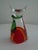 Heavy glass cat, probably Murano, although not marked. Great for the holidays, as it is red and green.