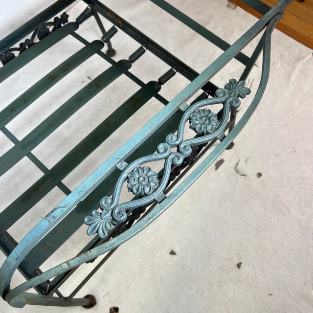 Vintage Woodard Style CastIron Lounge Chair’s - a Pair For Sale - Image 11 of 13