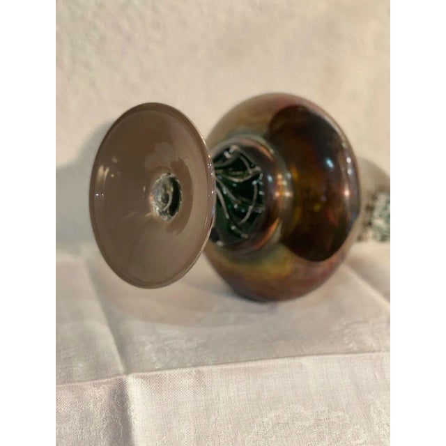 Vintage Enamelled and Silver-Plated Jug in Glass For Sale - Image 5 of 8