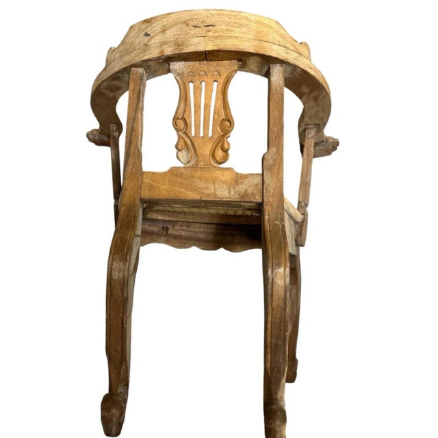 Late 20th Century Mexican Carved Child’s Armchair - Vintage Late 20th Century For Sale - Image 5 of 5