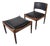 Set of Mid-Century Scandinavian Lounge Chair and Ottoman, 1960s For Sale