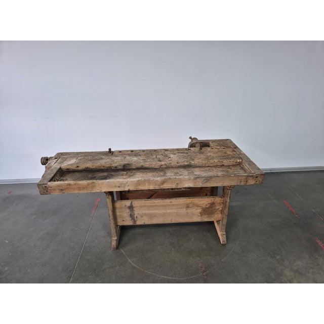 1920s Antique Carpenter's Workbench, 1920s For Sale - Image 5 of 18