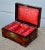 Chinese Vintage Chinese Decorative Square Box W/Carved Stone & Brass Mounts For Sale - Image 3 of 10