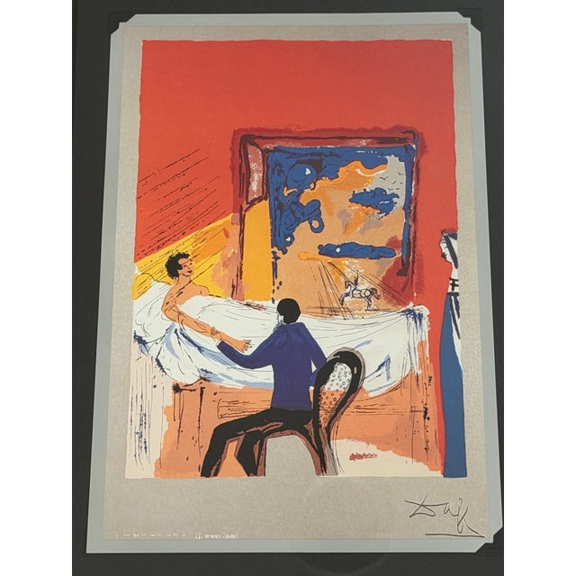 Surrealism Salvador Dalí "The Physician" (El Médico) Tobo Arte .925 Silver Serigraph Plaque Custom Gallery Framed For Sale - Image 3 of 12