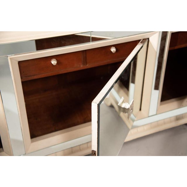 Cream French Art Deco Mirror Sideboard, 1940s For Sale - Image 8 of 18