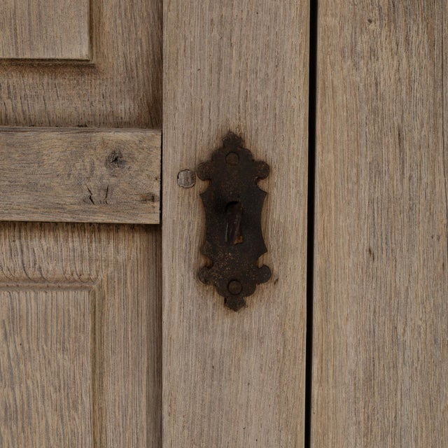 1970s French Primitive Oak Buffet With Iron Hardware For Sale - Image 11 of 18