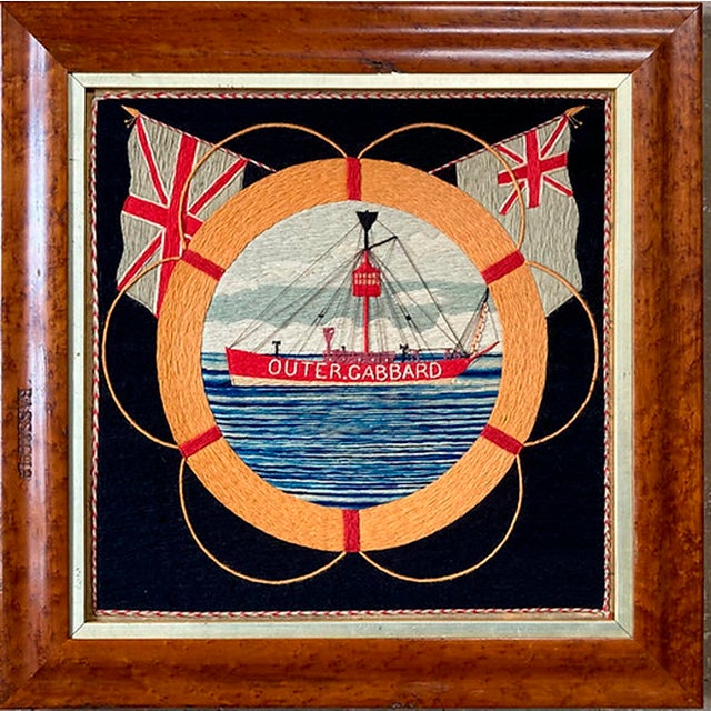 British Sailor’s Woolwork of a Named Lightship Stationed Off Suffolk, England For Sale In Philadelphia - Image 6 of 7