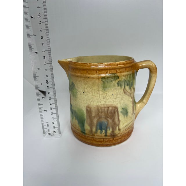 Tan Antique Roseville Pottery Milk Pitcher For Sale - Image 8 of 8