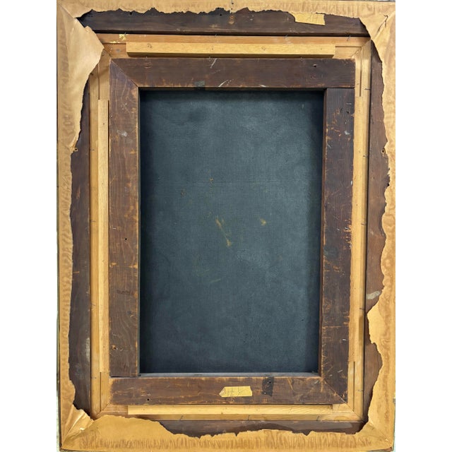 Blue Antique 19th Century Dutch Oil Painting H. J. Burgers For Sale - Image 8 of 9