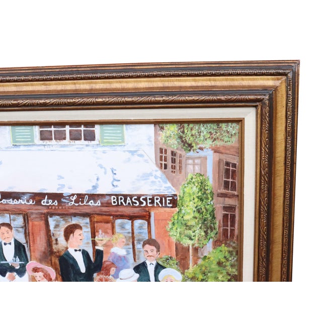 La Closerie Des Lilas Apres Guy Buffet Oil on Canvas For Sale In Chicago - Image 6 of 14