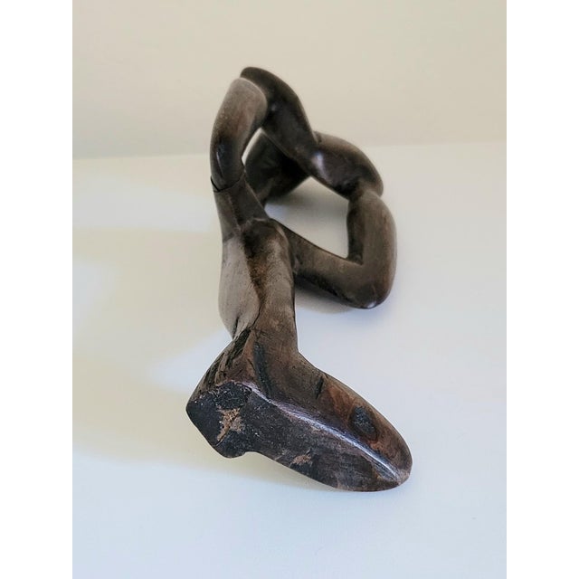 Vintage Mid-Century Modern African Modernist "Thinking Man" Statue 9.5" For Sale In San Francisco - Image 6 of 9