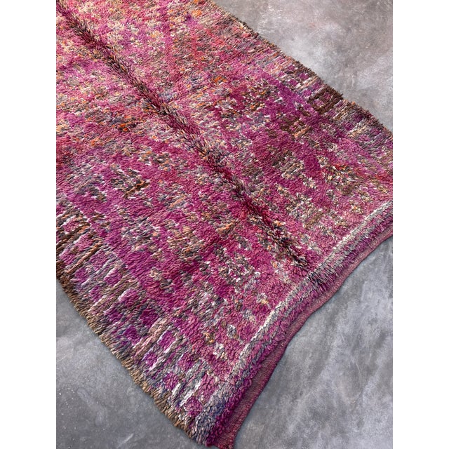 1980s 1980s Purple Moroccan Plush Rug - 6'4" X 9'6" Ft For Sale - Image 5 of 10