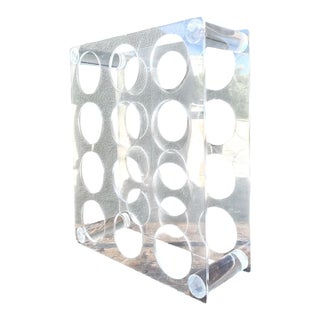 Vintage Lucite Wine Rack For Sale