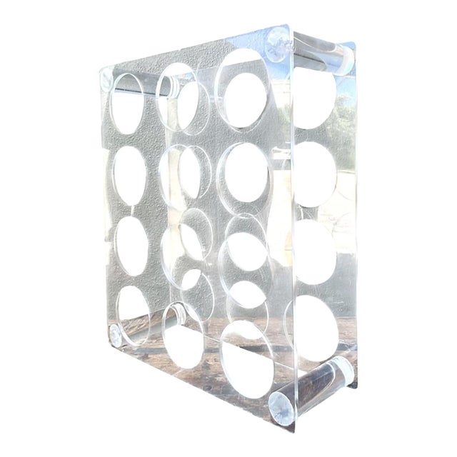 Vintage Lucite Wine Rack For Sale