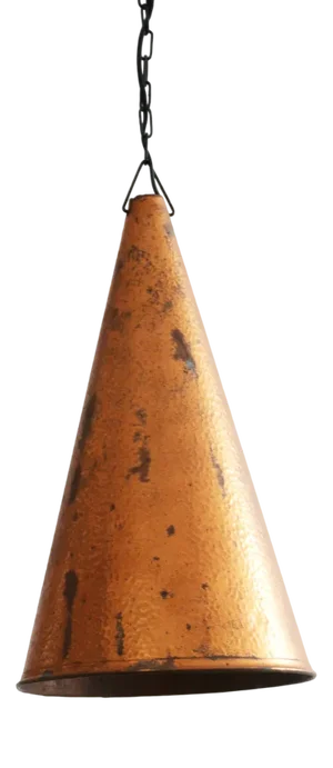 Danish Brutalist Hand-Hammered Copper Pendant Lamp by ES Horn Aalestrup, 1960s