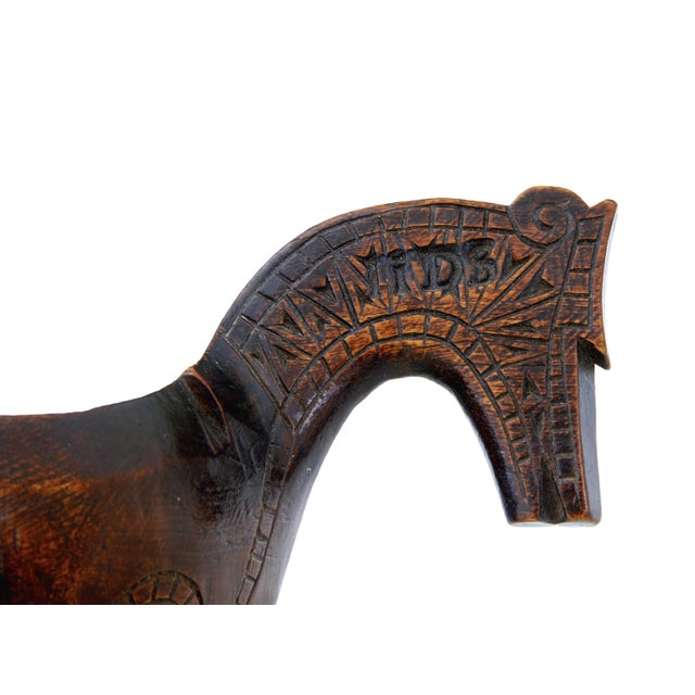 Antique Norwegian Carved Kasa Ale Cup, 1773 For Sale - Image 4 of 6