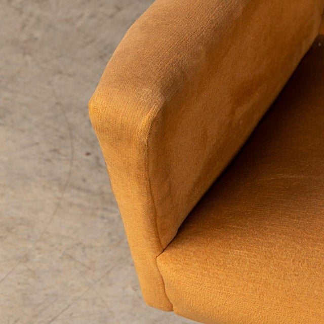 Vintage Italian Lounge Chairs in Ochre Velvet, 1960, Set of 2 For Sale - Image 12 of 18