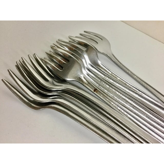 Metal Vintage Stainless Steel Olive Forks- Set of 13 For Sale - Image 7 of 10