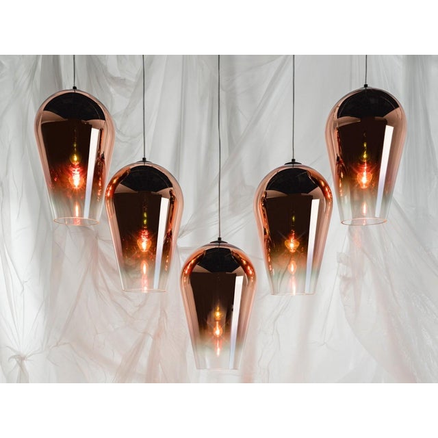 Modern Tom Dixon Copper Fade Pendant Set (X3) For Sale - Image 3 of 3