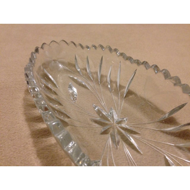 Vintage ABP Pressed Glass Celery Saw Tooth Dish For Sale - Image 11 of 11
