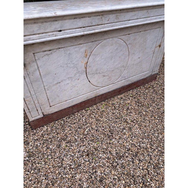 Gold Carrara Marble Bakery Counter For Sale - Image 8 of 9