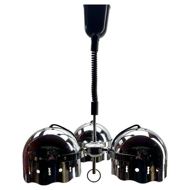 Metal Pull Down 3-Eyeball Pendant Lamp by Goffredo Reggiani, 1960s For Sale - Image 7 of 14