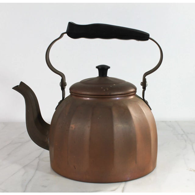 Farmhouse Vintage German Copper Tea Kettle For Sale - Image 3 of 11
