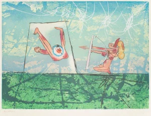 Archery – Original Etching by R.S. Matta- 1977 1977