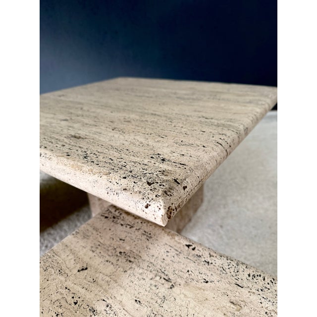 Italian Travertine Nesting Side Tables, 1970s, Set of 3 For Sale - Image 11 of 15