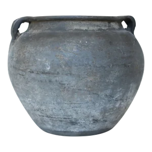 Wabi Sabi Distressed Antique Matte Black Pottery