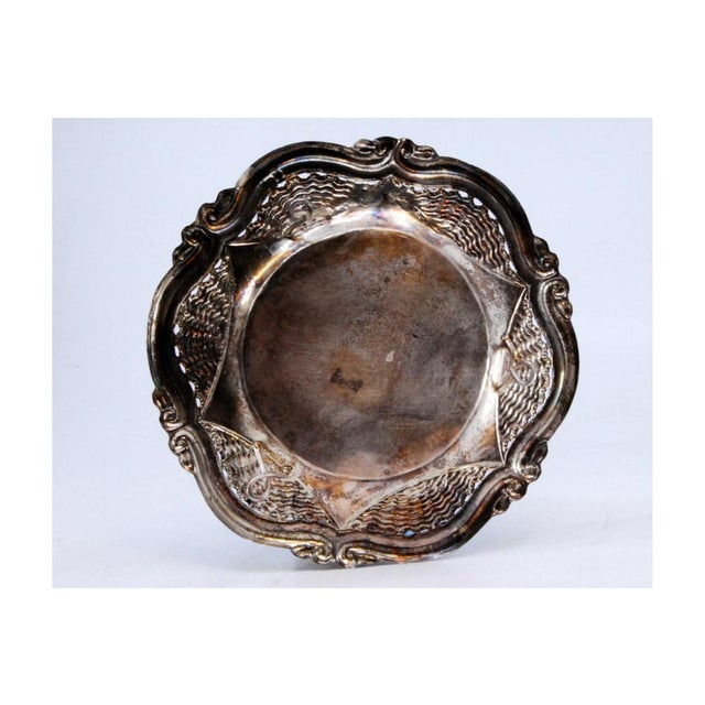 Metal Silver Ticket Stand with Shells and Feet For Sale - Image 7 of 9