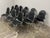 Black Leather Dining Chairs by Charlotte Perriand for Les Arcs, 1960s, Set of 12 For Sale - Image 3 of 10