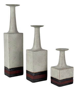 Vintage Ceramic Monofiore Vases by Bruno Gambone, 1960s, Set of 3