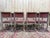 Venetian Louis XV Style Chairs Lacquered Wood with Painted Details and Burgundy Velvet Seats, Set of 8 For Sale - Image 4 of 10