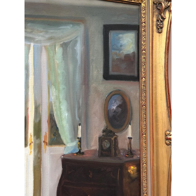 Edith Gert, Woman Reading, 1960s, Oil on Canvas, Framed For Sale - Image 7 of 17