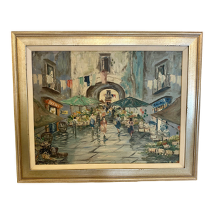 Newly Framed Lovely Vintage Painting of Paris Street Scene