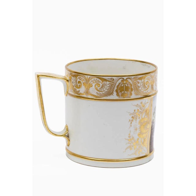 Large Antique Early 19th Century George III Derby Porcelain Porter's Tankard Mug With Alpine Landscape "In Germany", Circa 1810 For Sale In New York - Image 6 of 12