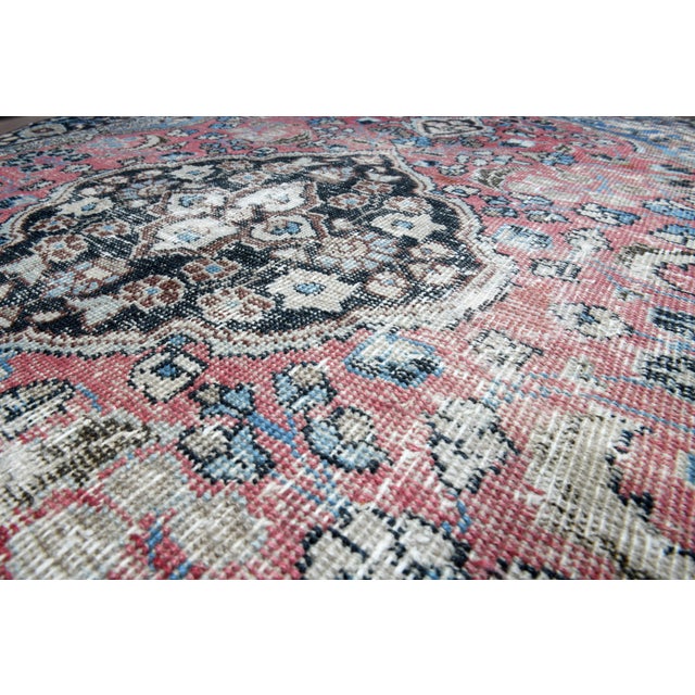 1970s Vintage Persian Handmade Wool Cotton Red Area Rug For Sale - Image 4 of 11