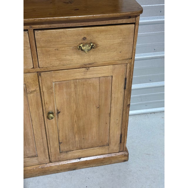 Wood Antique Pine Two Piece Dresser From England For Sale - Image 7 of 18
