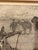 1970s 1970s Frederic Remington Wood Engraving "Teaching a Mustang Pony to Pack Dead Game" Western Cowboys Horses For Sale - Image 5 of 10