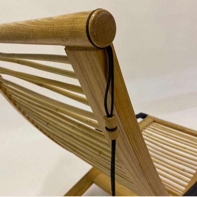 Set of Rattan & Steam Bent Chair & Ottoman, 1960s For Sale - Image 11 of 17