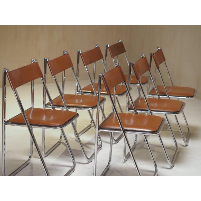 1970s Tamara Folding Chairs from Arrben, 1970s, Set of 7 For Sale - Image 5 of 12