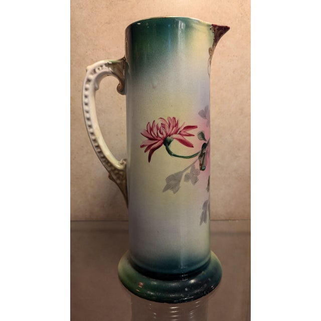 Art Nouveau 1900s Nippon Chrysanthemum Tankard For Sale - Image 3 of 9