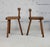 1960s Set of French Tripod Stools with Brutalist Backs, 1960s For Sale - Image 5 of 18