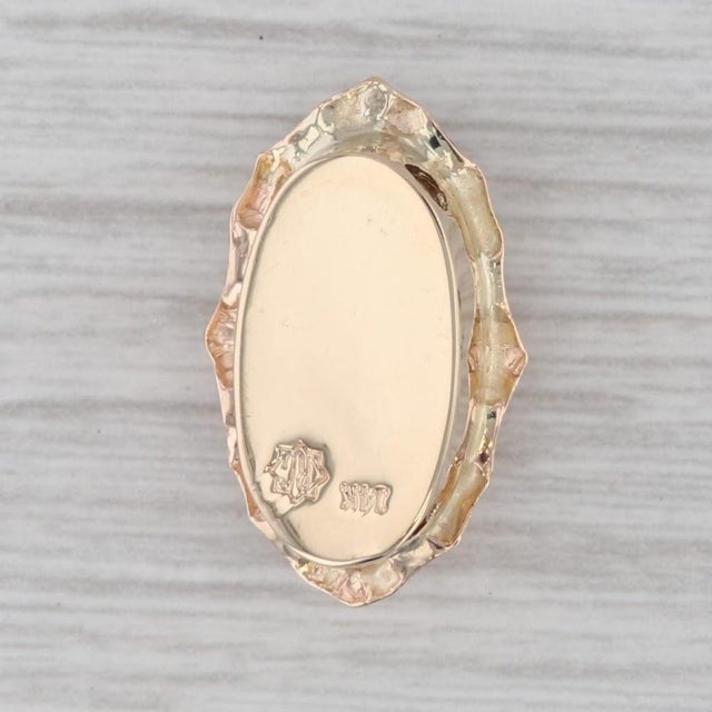 Contemporary Richard Glatter Carved Shell Cameo Slide Bracelet Charm 14k Yellow Gold Vintage For Sale - Image 3 of 4