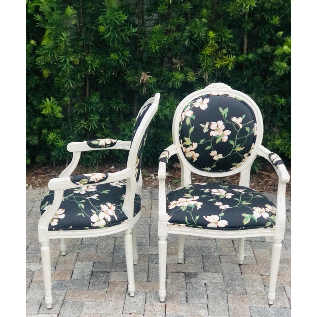 Wood A Set of Eight Maison Jansen Style French Louis XVI Chairs With New Upholstery For Sale - Image 7 of 12