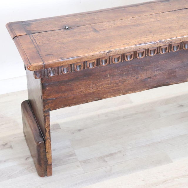 Antique Walnut Long Bench For Sale - Image 17 of 18