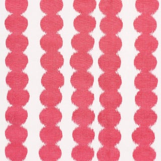 Schumacher Full Circle Fabric In Fuschia For Sale